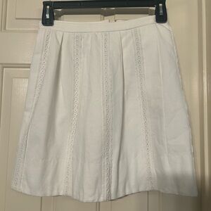 J. Crew Women's Fully Lined Pleated Embroidered A-Line Full Skirt~ Size 2